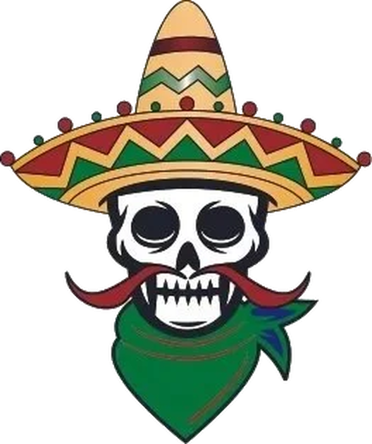 Paco, the sombrero-wearing skull from the Paco's Clubhouse logo